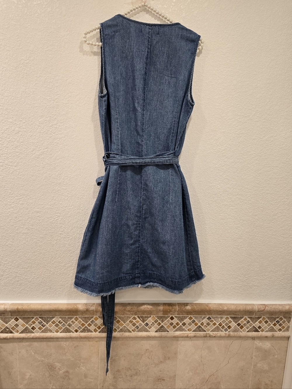 Madewell Denim Raw Hem Wrap Dress M - Picture 3 of 5